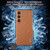 Samsung Galaxy S25 5G AZNS Electroplated Edge Carbon Fiber Texture Phone Case - Brown