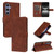 Samsung Galaxy S25 5G AZNS Skin Feel Calf Texture Flip Leather Phone Case - Brown