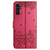 Samsung Galaxy S25 5G Cat Embossing Pattern Leather Phone Case with Lanyard - Red