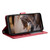 Samsung Galaxy S25 5G Cat Embossing Pattern Leather Phone Case with Lanyard - Red