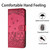 Samsung Galaxy S25 5G Cat Embossing Pattern Leather Phone Case with Lanyard - Red