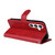 Samsung Galaxy S25 5G Classic Calf Texture Flip Leather Phone Case - Red