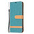 Samsung Galaxy S25 5G Color Block Denim Texture Leather Phone Case - Green