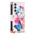 Samsung Galaxy S25 5G Colored Drawing Pattern Zipper Leather Phone Case - Two Butterflies