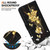 Samsung Galaxy S25 5G Crystal Texture Colored Drawing Leather Phone Case - Gold Butterfly Rose