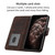 Samsung Galaxy S25 5G Cubic Skin Feel Flip Leather Phone Case - Brown