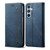 Samsung Galaxy S25 5G Denim Texture Casual Style Horizontal Flip Leather Case - Blue