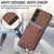 Samsung Galaxy S25 5G Denim Texture Leather Skin Phone Case with Card Slot - Brown