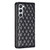 Samsung Galaxy S25 5G Diamond Lattice Magnetic Leather Flip Phone Case - Black