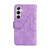 Samsung Galaxy S25 5G Dual-color 9 Card Slots Zipper Wallet Leather Phone Case - Purple