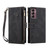Samsung Galaxy S25 5G ESEBLE Retro Frosted RFID Flip Leather Phone Case - Black