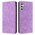 Samsung Galaxy S25 5G Ethnic Embossed Adsorption Leather Phone Case - Purple