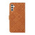 Samsung Galaxy S25 5G Ethnic Style Embossed Pattern Leather Phone Case - Brown
