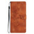 Samsung Galaxy S25 5G Flower Butterfly Embossing Pattern Leather Phone Case - Brown