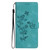 Samsung Galaxy S25 5G Flower Butterfly Embossing Pattern Leather Phone Case - Sky Blue