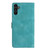 Samsung Galaxy S25 5G Flower Butterfly Embossing Pattern Leather Phone Case - Sky Blue