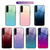 Samsung Galaxy S25 5G Gradient Color Glass Phone Case - Red Black