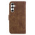 Samsung Galaxy S25 5G Little Tiger Embossed Leather Phone Case - Brown