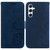 Samsung Galaxy S25 5G Little Tiger Embossed Leather Phone Case - Dark Blue