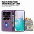 Samsung Galaxy S25 5G Little Tiger Embossed Leather Phone Case - Purple