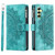 Samsung Galaxy S25 5G Multi-Card Totem Zipper Leather Phone Case - Green