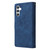 Samsung Galaxy S25 5G Multifunctional Frosted Zipper Wallet Leather Phone Case - Blue