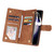 Samsung Galaxy S25 5G Multifunctional Frosted Zipper Wallet Leather Phone Case - Brown