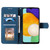 Samsung Galaxy S25 5G Nail Skin Feel Stitching Calf Texture Leather Phone Case - Blue