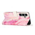Samsung Galaxy S25 5G Painted Marble Pattern Leather Phone Case - Rose Gold