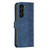 Samsung Galaxy S25 5G Plaid Embossed Leather Phone Case - Blue