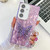 Samsung Galaxy S25 5G Plating Glitter Lens Film Texture Butterfly Holder Wristband Phone Case - Purple Wrinkles