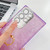 Samsung Galaxy S25 5G Plating Glitter Texture Ring Holder TPU Phone Case with Lens Film - Purple Shell Pattern