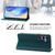 Samsung Galaxy S25 5G RC01 Dual-Folded Magnetic Suction RFID Leather Phone Case - Dark Green
