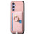 Samsung Galaxy S25 5G Retro Cross Leather Ring Side Insert Card Bag MagSafe Phone Case - Pink