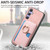 Samsung Galaxy S25 5G Retro Cross Leather Ring Side Insert Card Bag MagSafe Phone Case - Pink