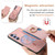 Samsung Galaxy S25 5G Retro Cross Leather Ring Side Insert Card Bag MagSafe Phone Case - Pink