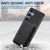Samsung Galaxy S25 5G Retro Leather Card Bag Magnetic Phone Case - Black