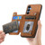 Samsung Galaxy S25 5G Retro MagSafe Zipper Wallet Card Bag Back Phone Case - Brown