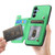Samsung Galaxy S25 5G Retro MagSafe Zipper Wallet Card Bag Back Phone Case - Green
