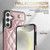 Samsung Galaxy S25 5G Rhombic Dual Buckle Card Slots Phone Case with Lanyard - Rose Gold