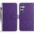 Samsung Galaxy S25 5G Rhombic Grid Texture Leather Phone Case - Purple