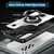 Samsung Galaxy S25 5G Ring Holder Carbon Fiber PC Hybrid TPU Phone Case - White