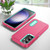 Samsung Galaxy S25 5G Rugged PC Hybrid Silicone Phone Case with Holder - Rose Red+Light Green