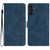 Samsung Galaxy S25 5G Seven Butterflies Embossed Leather Phone Case - Blue