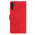 Samsung Galaxy S25 5G Seven Butterflies Embossed Leather Phone Case - Red
