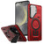 Samsung Galaxy S25 5G Shield Frame Holder MagSafe Phone Case - Red Samsung Galaxy S25 5G Shield Frame Holder MagSafe Phone Case - Red