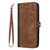 Samsung Galaxy S25 5G Side Buckle Double Fold Hand Strap Leather Phone Case - Brown