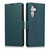 Samsung Galaxy S25 5G Side Buckle RFID Anti-theft Leather Phone Case - Green