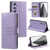 Samsung Galaxy S25 5G Simple 6-Card Wallet Leather Phone Case - Purple