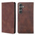 Samsung Galaxy S25 5G Skin Feel Magnetic Leather Phone Case - Dark Brown